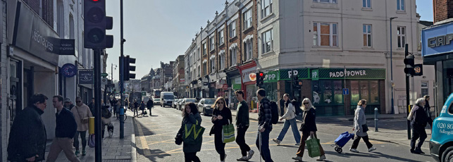 Putney high street and local businesses